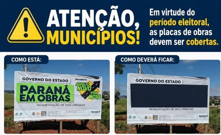 Eleições 2026: Comcam alerta municípios sobre regras para placas de obras e publicidade institucional