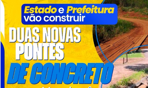 Estado e Prefeitura vão construir duas novas pontes de concreto em Mamborê
