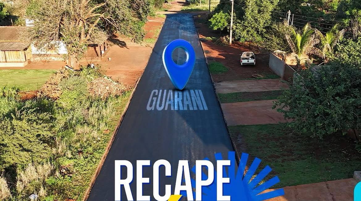 Guarani recebe recape asfáltico e ganha mais qualidade de vida