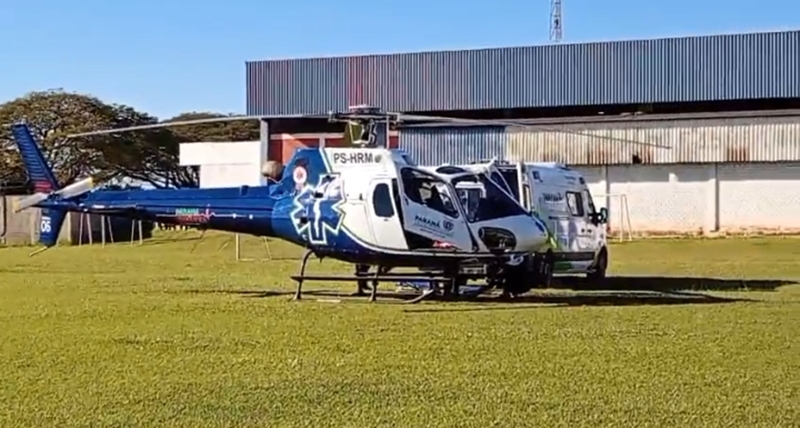 Ação ultrarrápida: Helicóptero do SAMU é acionado e salva atleta com suspeita de AVC durante os Jogos da Juventude em Mamborê