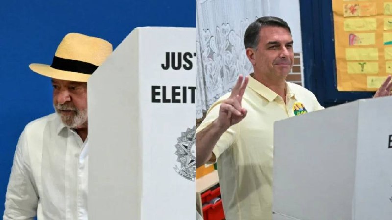 Lula e Flávio Bolsonaro vão disputar o segundo turno