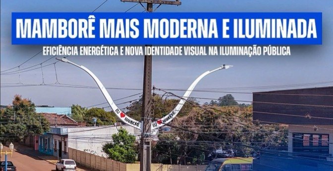Mamborê moderniza iluminação das principais avenidas