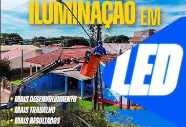 Mamborê recebe modernização da iluminação pública com lâmpadas de LED em todas as avenidas e ruas