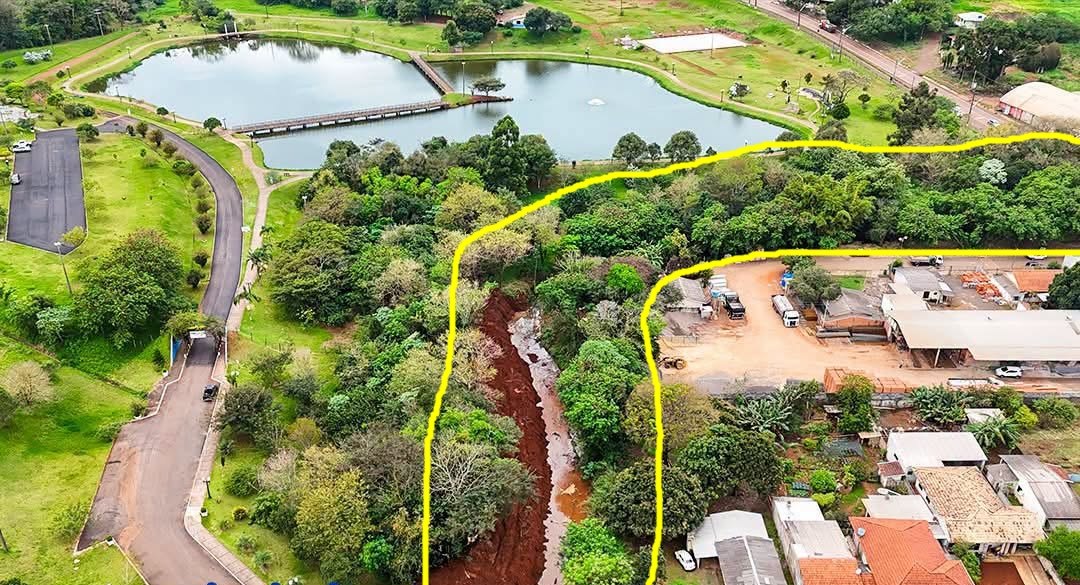 Prefeitura de Mamborê inicia limpeza e drenagem no Rio Ribeirão